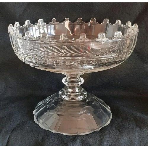 A fine Edwardian cut glass fruit bowl, designed in the Irish taste and inspired by the elegant forms of Georgian period...