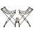 Signed Cleo Baldon Terra Wrought Iron Bar Counter X Stools Mid Century Modern For Sale In Philadelphia - Image 6 of 17