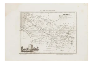 Unknown, Map of Somme, Etching, 19th Century