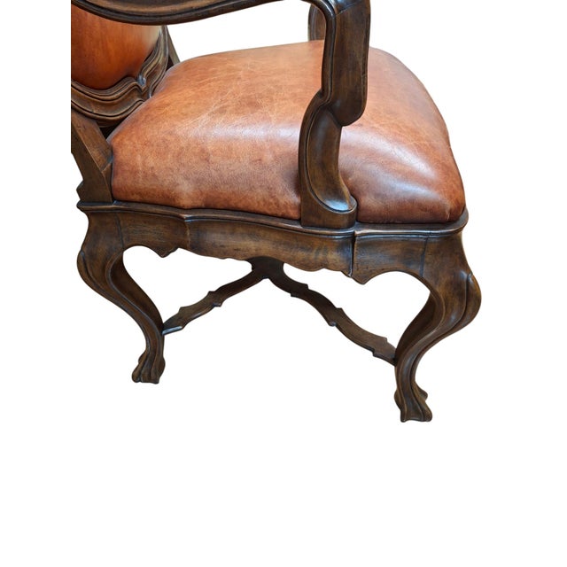 Sienna Set of 8 Large Venetian Style Walnut Armchairs by Therien Studio Workshops For Sale - Image 8 of 12