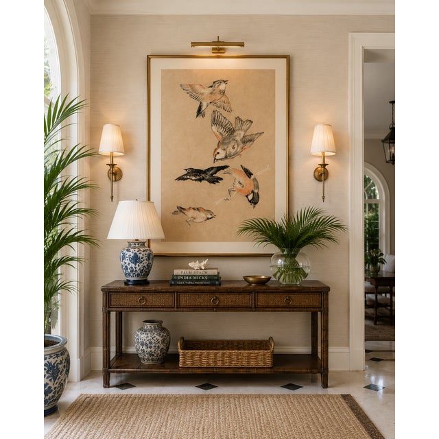 Study of Birds: Finches by Sir Edward Burne-Jones, Vintage Art Print Reproduction, 40" X 60" For Sale - Image 11 of 13