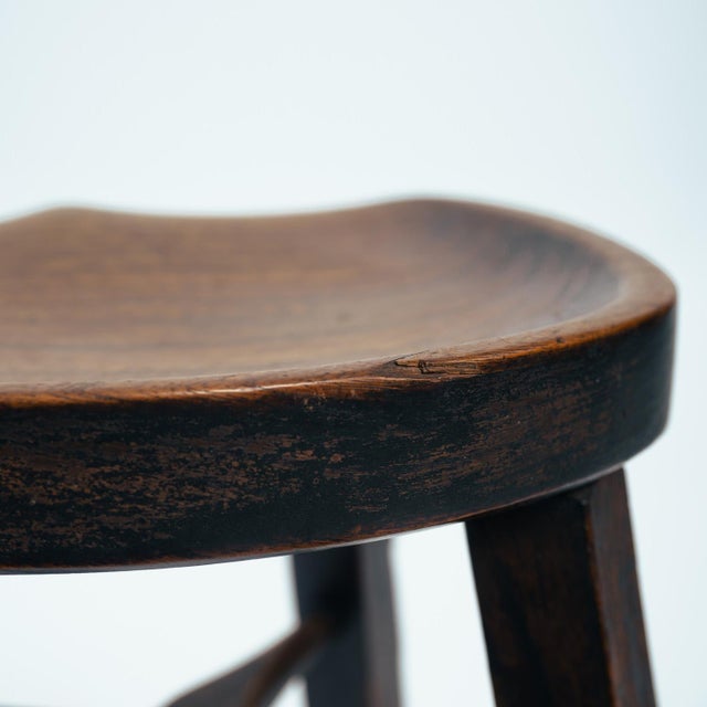 Wood Antique Walnut Stools from Gaskell and Chambers, 1890s, Set of 2 For Sale - Image 7 of 15