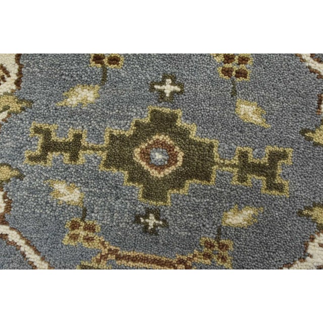 Textile Oushak Rug 3’11” X 5’11” Gray Wool Tribal Hand-Knotted Oriental Carpet For Sale - Image 7 of 12