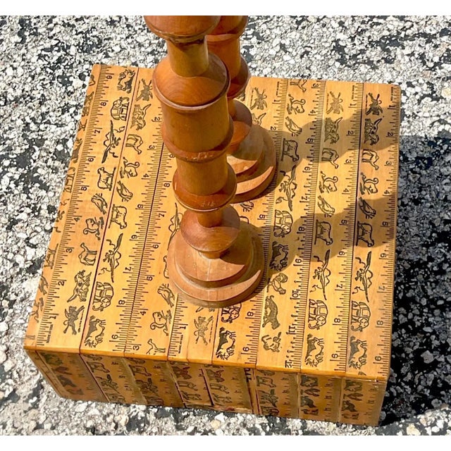 Camel Late 20th Century Vintage Boho William Accorsi Found Object Puzzle Table For Sale - Image 8 of 10