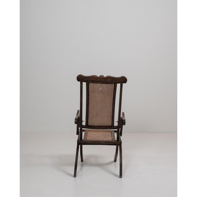 1900s French Wooden Folding Armchair With Cane Back For Sale - Image 4 of 18