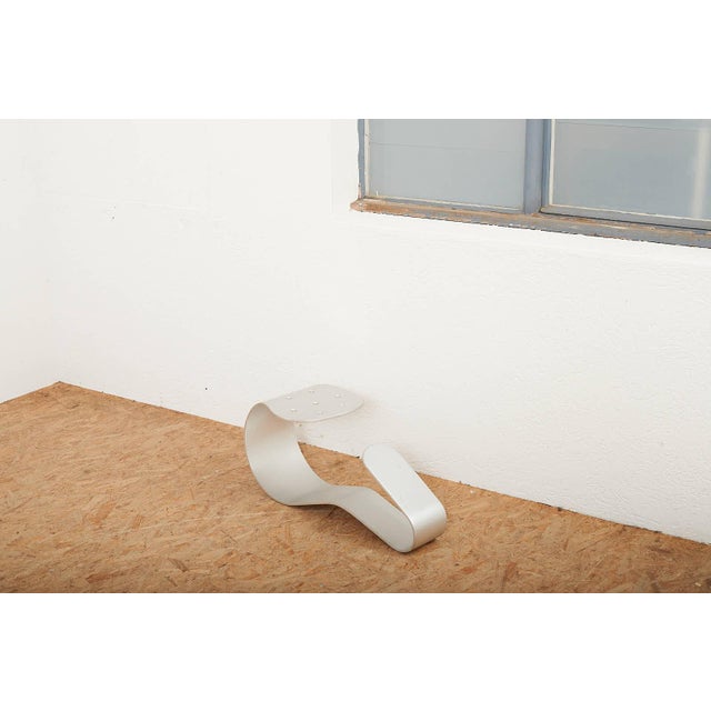 Bata Stool in Bent Aluminum with Perforated Seat by Roger Tallon For Sale - Image 9 of 11