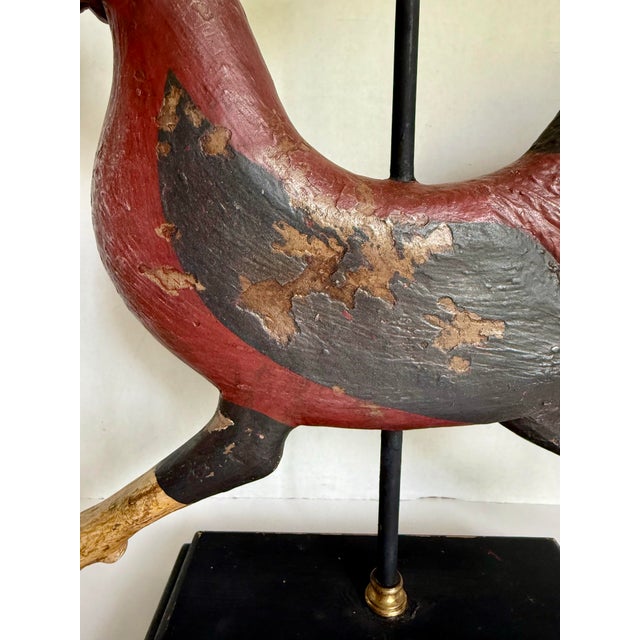 Vintage Rustic Folk Art Rooster Table Lamp For Sale In Los Angeles - Image 6 of 12