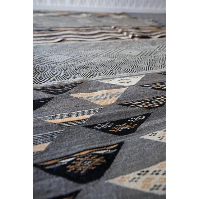 Traditional Berber Moroccan Akhnif/Zanafi MIX Kilim Rug For Sale - Image 6 of 9