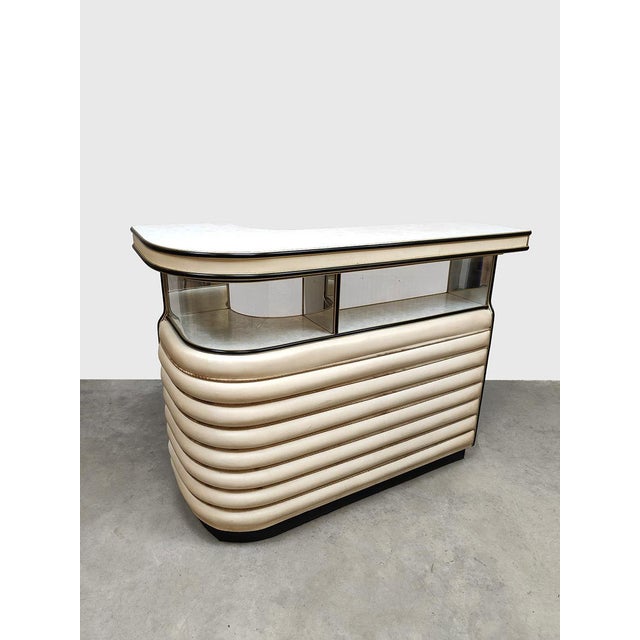 1960s Vintage Cocktail Bar in Faux Leather, 1960s For Sale - Image 5 of 6