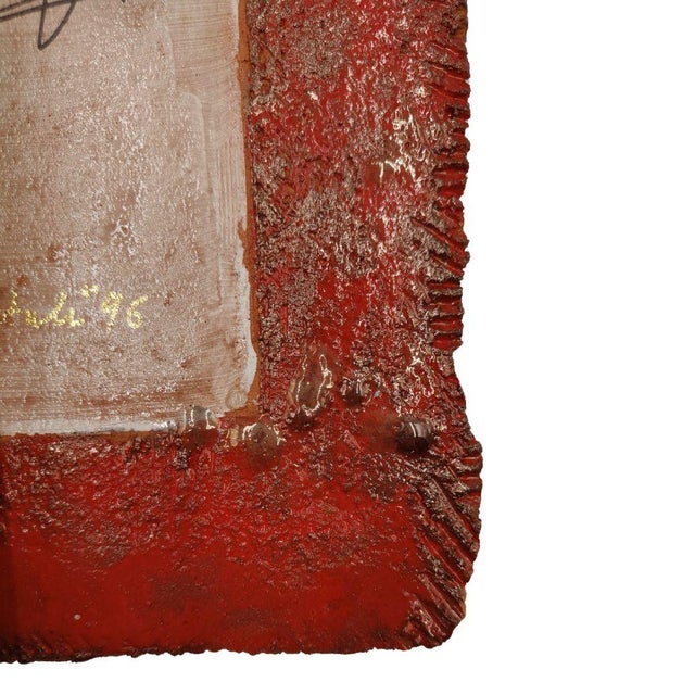 Ceramic Pompeo Pianezzola, Red: Life, Friendship Remains, 1996, Ceramic & Parchment For Sale - Image 7 of 12