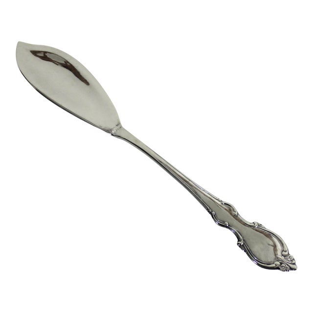 Vintage Italian Silver Plated Fish Server or Cake Server Serving Spoon For Sale