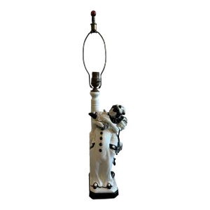 1930s French Art Deco Figural Table Lamp With Clown