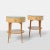 Pair of Joaquim Tenreiro Side Tables A pair of Joaquim Tenriero side tables in ivory wood with glass top. There is a lower...