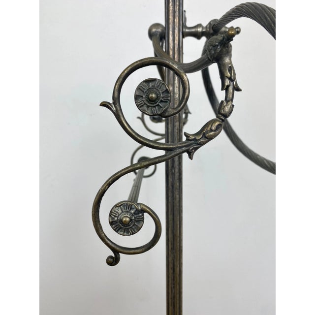 Silver Mid-Century Italian Towel Floor Holder Rack in Solid Silver Brass, 1950s For Sale - Image 8 of 14