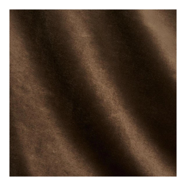 Schumacher Rocky Performance Velvet Fabric in Sable For Sale