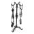 Vintage 5 Pc. Wrought Iron Fireplace Tool Set in the Spanish Style For Sale