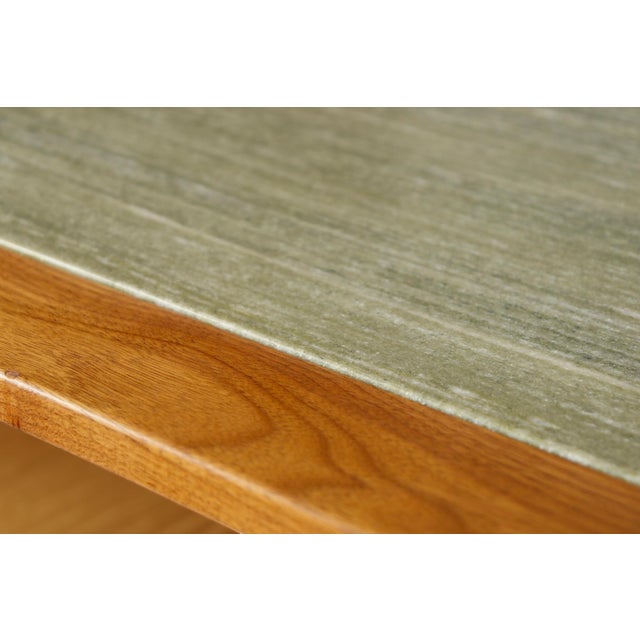 Late 20th Century Custom Oak and Marble Craftsman Bookcase For Sale - Image 5 of 10