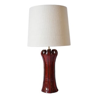 Kasaï Henry Red Ceramic Lamp from Barracuda Interiors For Sale