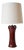 Kasaï Henry Red Ceramic Lamp from Barracuda Interiors For Sale