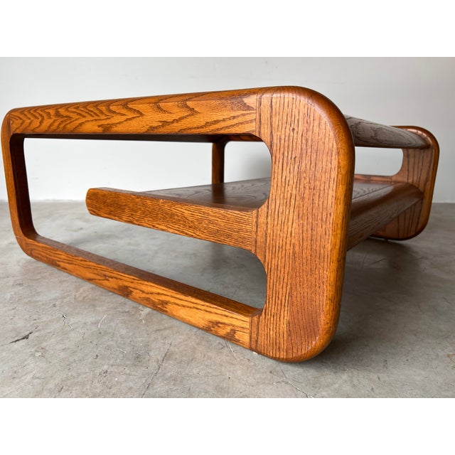 MidCentury Lou Hodges Cantilevered Oak Square Coffee Table Chairish