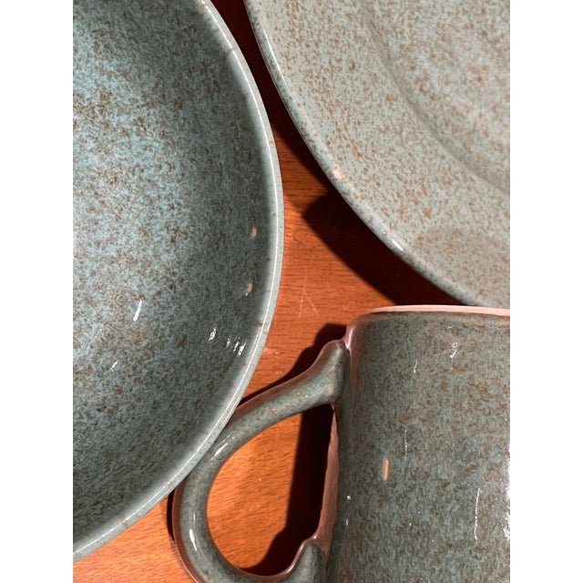 Mikasa Potter’s Craft Hunter Green Pattern Dinnerware - Set of 21 For Sale - Image 11 of 11