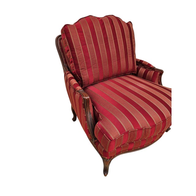 French Country 1990s Ethan Allen Versailles Lounge Chair French Country Living Room Regency For Sale - Image 3 of 12