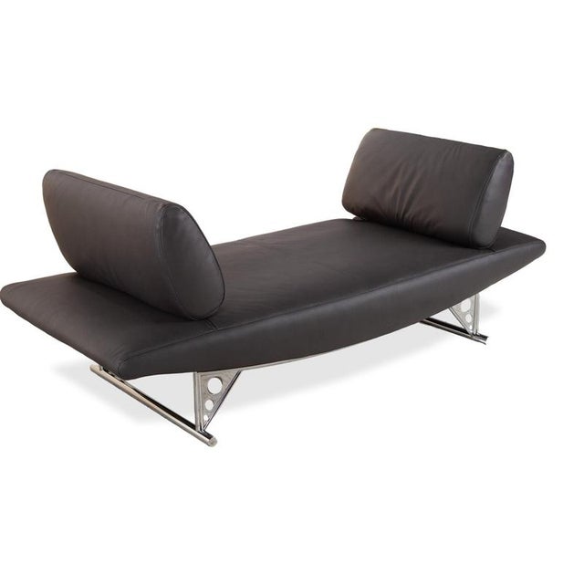 Vegan Leather Cirrus 3-Seater Sofa in Black Upholstery from Cor For Sale - Image 5 of 14
