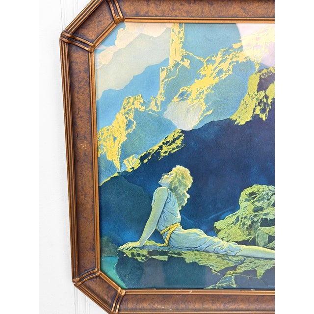 Antique 1920s Art Deco Wild Geese by Maxfield Parrish Framed Lithograph – 15×18 For Sale - Image 6 of 13
