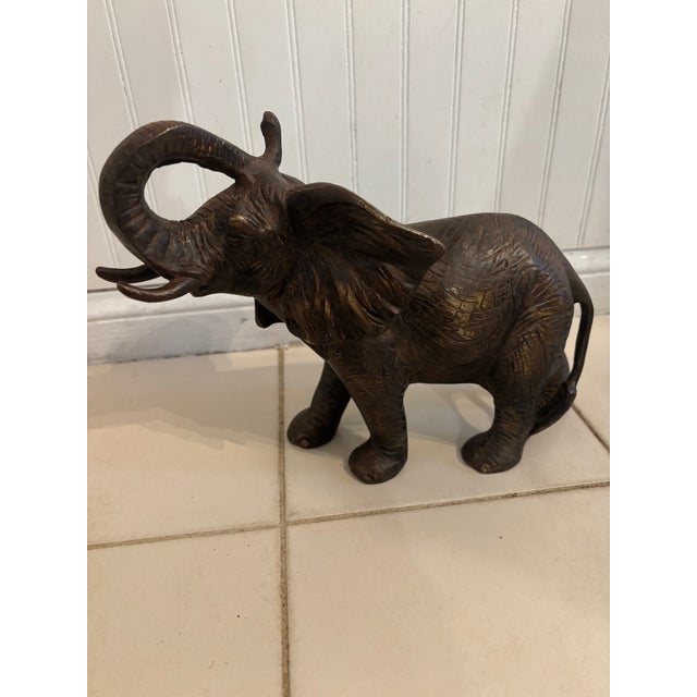 Cast Bronze African Elephant Figure, 19th Century For Sale - Image 4 of 10