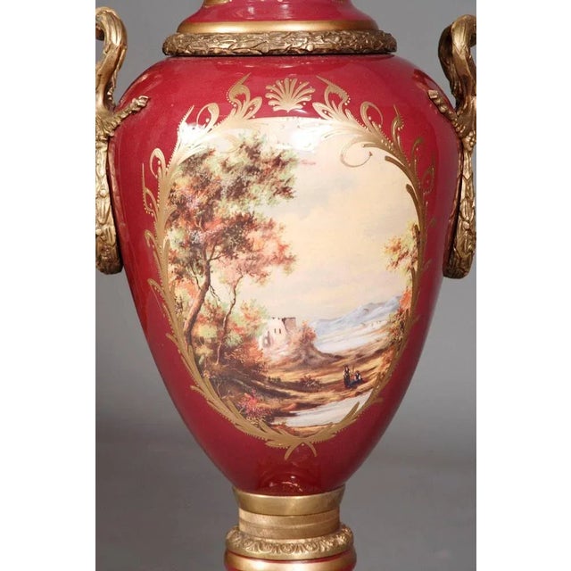Metal 20th Century Louis XIV Sèvre Pump Lidded Vase For Sale - Image 7 of 11