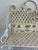 Vintage White Wrought Iron Wall Shelf With Hooks, Ornate Lattice and Floral Detail For Sale - Image 4 of 14