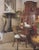 19th Century 18th/19th C. Gilt Framed Silk Needlework Painting on a Brass Stand- Extraordinary Piece For Sale - Image 5 of 6