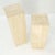 10" Square Italian Mid Century Modern Travertine Pedestals Stands - A Pair For Sale - Image 6 of 11
