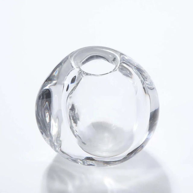 This stunning sculptural vase base was realized by Göran Wärff for Kosta Boda in Sweden circa 1960. It features an ovoid...