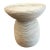 Attributed to Palecek Hewitt Coastal Beach Whitewashed Pencil Pole Rattan Round Side Table For Sale
