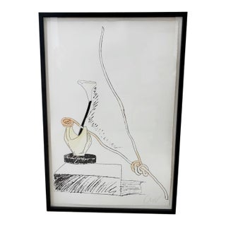 1970s Andy Warhol Signed Hand-Colored Screenprint For Sale