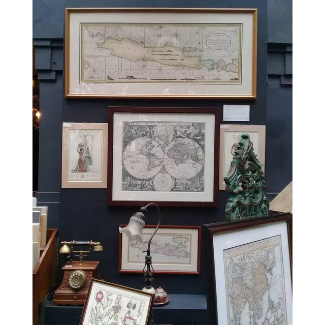 Black Antique French Map of Southern India by Danville, 18th Century For Sale - Image 8 of 10