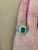 Emerald 2.0 Carat Emerald Cut Colombian Emerald and Diamond Designer Doris Panos's Ring For Sale - Image 8 of 18