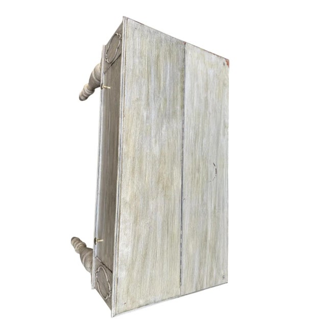 Early 20th Century Hekman Green Painted Spinet Writer's Desk For Sale - Image 5 of 11