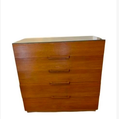 Ramseur Mid Century Modern MCM Set of 3 Includes 5 Drawer Dresser, 8 Drawer Dresser and 2 Nightstands For Sale - Image 15 of 18