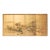 1950s Showa Era Japanese Painted Byobu Screen "Landscape With Temple" For Sale