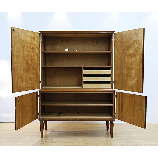 Blue Swedish Cabinet with Josef Frank Paradiset Nordens Flora, Sweden, 1950s For Sale - Image 8 of 12