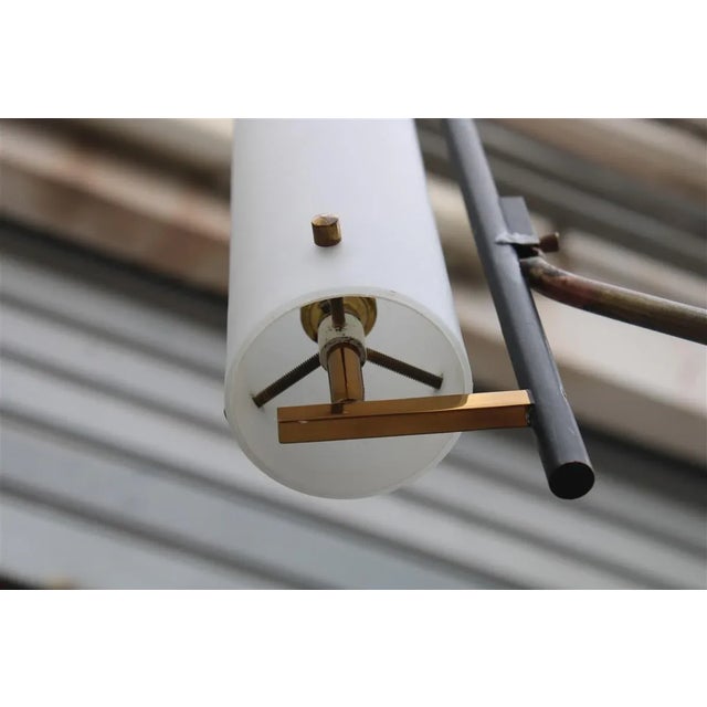 italian Floor Lamp in Brass and Glass, 1950 For Sale - Image 9 of 16