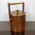1960s Gold Metal & Teak Ice Bucket Holder, Italy, 1960s For Sale - Image 5 of 14
