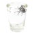 Aesthetic Movement Silver Spider Sculpture Crystal Vase Signed Leerdam Crystal For Sale