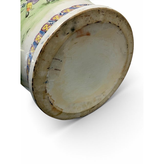 Monumental Chinese Famille Rose Battle Scene Porcelain Floor Vase & Stand For Sale In West Palm - Image 6 of 6