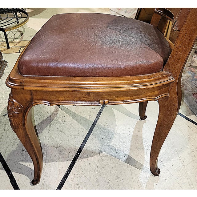 French Walnut Side Chairs - A Pair For Sale - Image 12 of 13