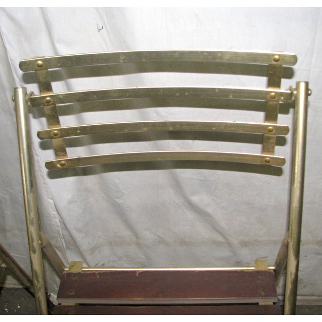 Mid-Century Modern Mid Century Modern Slatted Folding Chair For Sale - Image 3 of 9