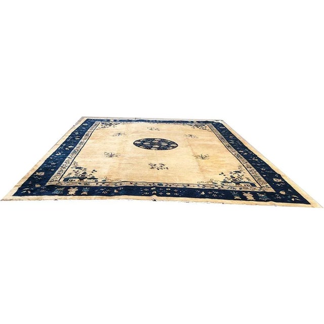 Art Deco Antique Palace Size Art Deco Chinese Peking Rug - 12' X 15' For Sale - Image 3 of 10