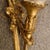 Bronze Mid 20th Century Maison Arlus Bronze Sconce Hand Holding Torch & Flame Glass Shade For Sale - Image 8 of 14